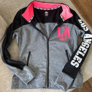 Pink Zip Up Los Angeles Jacket